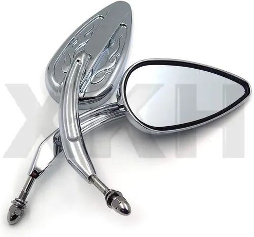 Vista 5 de XKMT-Par de espejos cromados para Harley 82-18 Street Bob Fat Bob