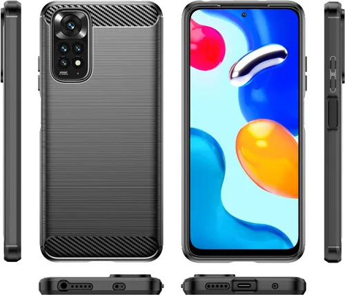 Vista 9 de Funda para Xiaomi Redmi Note 11 Note 11S Funda con protector de pantalla Vidrio templado Ligero Absorción de golpes Resistente TPU Cubierta