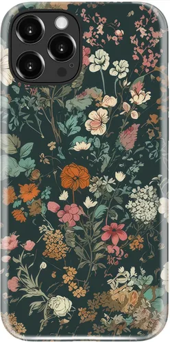 Vista 63 de LUMARKE Funda para iPhone 14/iPhone 13, lindo Y2K floral, carga inalámbrica Mosaico Tortuga Shell