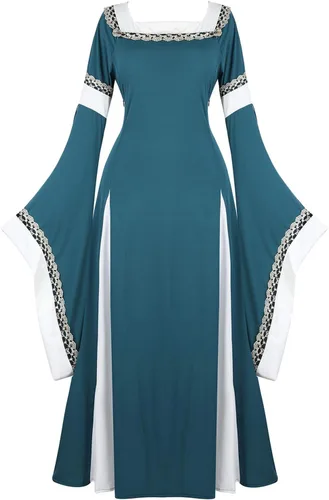 Vista 165 de Kranchungel - Vestidos renacentistas de estilo medieval/irlandés/campesino para mujer; disfraz de hada, para bailes