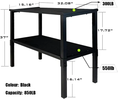 Vista 5 de Adjustable Dumbbell/Kettlebell Rack Stand 500-800LB Heavy Duty