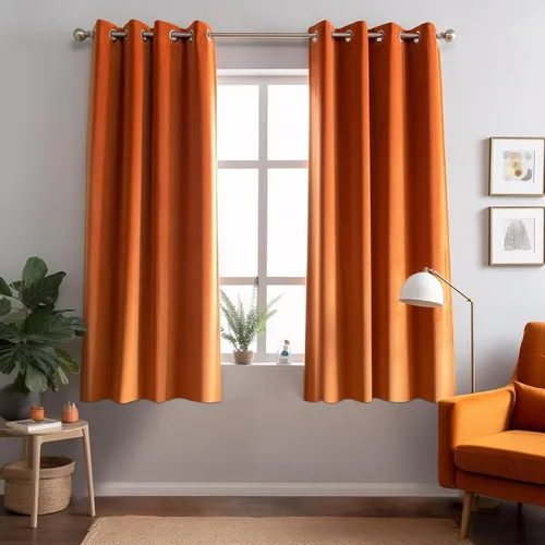 Vista 26 de Juego de 2 paneles de cortinas de terciopelo negro, cortinas súper suaves con ojales para decoración de sala de estar y dormitorio, reducción