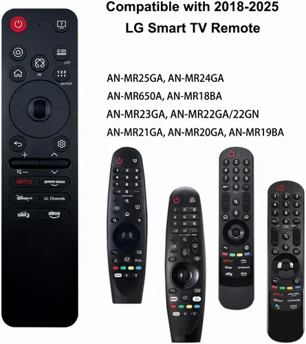 Vista 2 de MR25GA AKB76046602 AI Magic Remote compatible con televisores LG 2019-2025