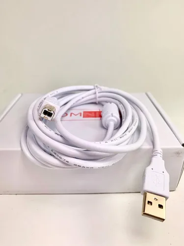 Vista 2 de OMNIHIL - Cable USB 2.0 de alta velocidad (8 pies), color blanco