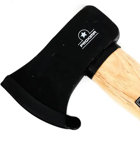 Vista 4 de Proxima 1005982294 - Hacha de punta única de 3.5 libras con mango de madera de nogal de 33 pulgadas, hoja curvada de acero de alto carbono de 5