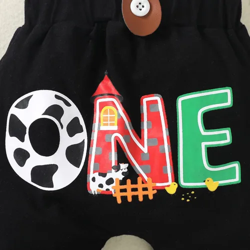 Vista 6 de Traje de primer cumpleaños de granja para bebé niño