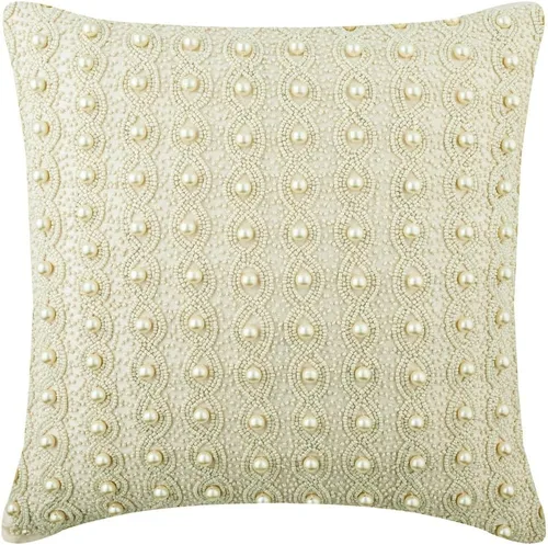 Vista 13 de The HomeCentric Funda de almohada color crema para sofá, funda de almohada moderna de 12 x 12 pulgadas, funda de almohada cuadrada de satén, funda