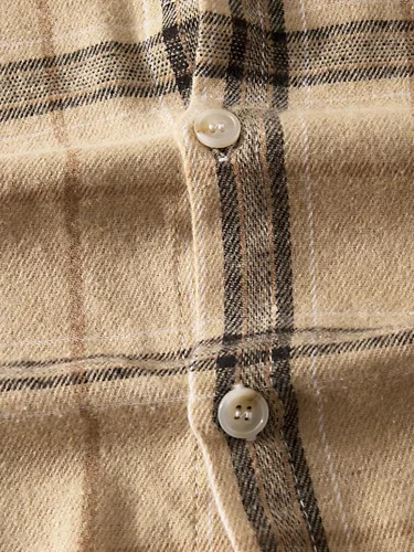 Vista 4 de Floerns Blusa de manga larga con cuello y botones para hombre