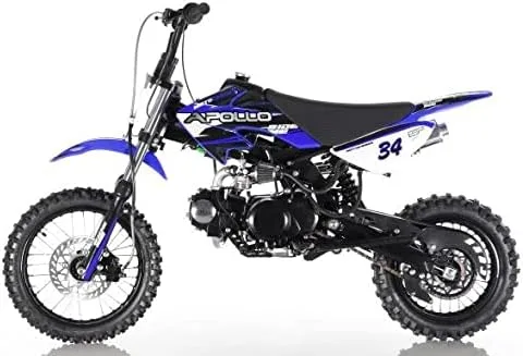Vista 3 de HHH Apollo AGB-34CRF-110CC - Motocicleta de motocross a gasolina RFZ Vitacchi semiautomática, motocross para jóvenes, adultos y niños