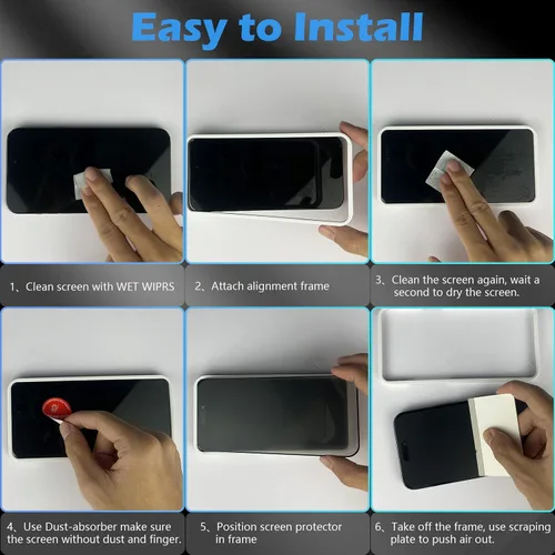 Vista 6 de imluckies Paquete de 2 protectores de pantalla de privacidad mate para iPhone 14 Pro Max, antirreflejos y antihuellas, compatible con isla dinámica