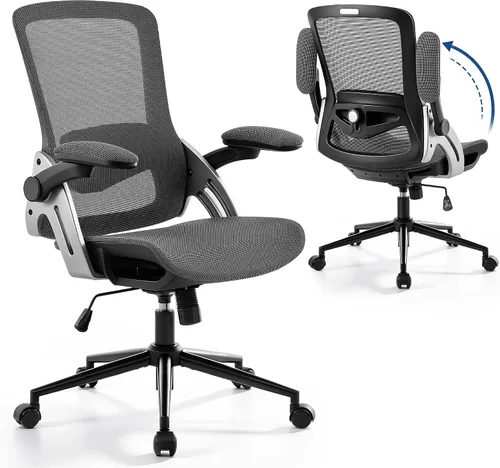 Vista 12 de Fizzin Silla de Oficina Ergonómica, Sillas de Computadora de 400 LBS con Soporte Lumbar Ajustable, Silla de Escritorio de Malla Transpirable Rosado