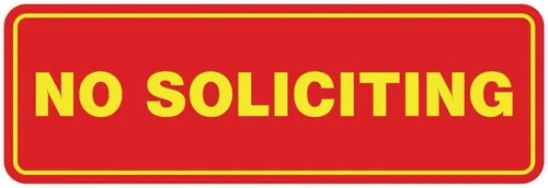 Vista 39 de Estándar No Soliciting Door/Wall Sign - Negro - Pequeño