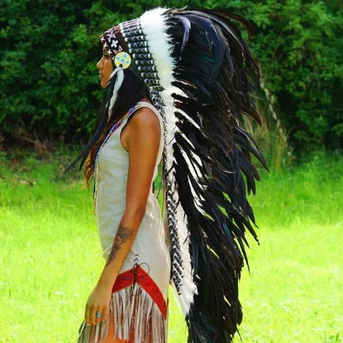 Vista 25 de Novum Crafts Tocado de plumas Inspirado en indios nativos americanos Elige