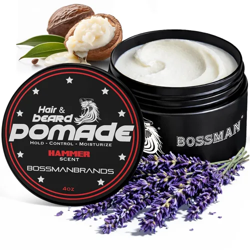 Vista 10 de Bossman Pomada Natural para Cabello y Barba para Hombres (Aroma Vetiver X) – Fijación Media e Hidratante para Peinado de Cabello, Barba y Bigote