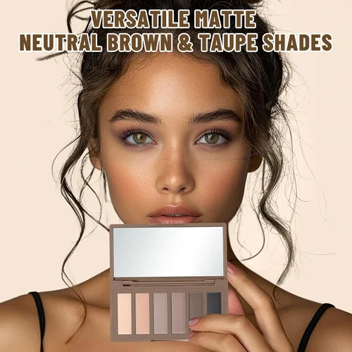 Vista 6 de SUSIKEKI 6 Colores Mini Paleta de Sombras de Ojos Maquillaje Neutro Nude Ahumado Sombra de Ojos Taupe y Marrón Mate Paleta de Maquillaje con Espejo
