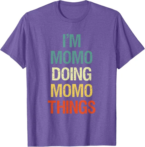 Vista 11 de I'M Momo Doing Momo Things - Camiseta de regalo con nombre personalizado, Negro, S