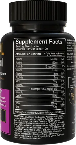 Vista 2 de LUAL Vitaminas prenatales para mujeres con hierro • Multivitamínico