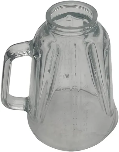 Vista 2 de Jarra redonda de vidrio de 5 tazas de 40 onzas o recipiente de repuesto para jarra de vidrio 3310-656 con tapa, compatible con Hamilton Beach