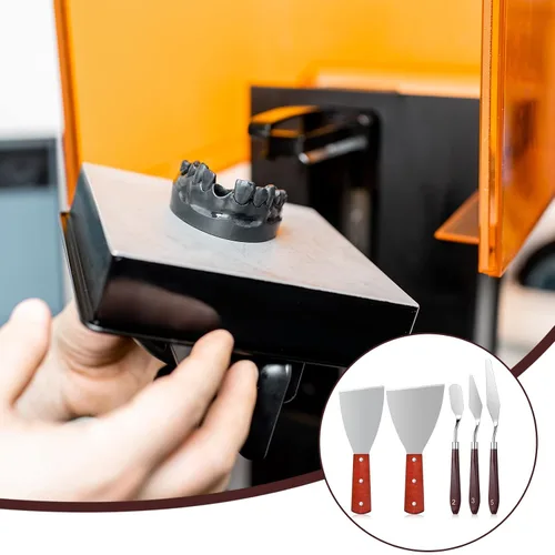 Vista 7 de Minatee Herramienta de espátula de impresora 3D, 5 piezas, accesorios de raspador de impresora 3D, kit de herramientas de extracción con agarre
