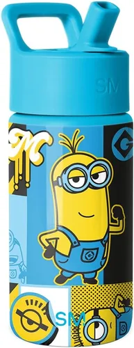 Vista 68 de Simple Modern DC Comics Batman - Botella de agua para niños con tapa con pajilla, vaso aislado de acero inoxidable de 14 onzas para niños, vaso a