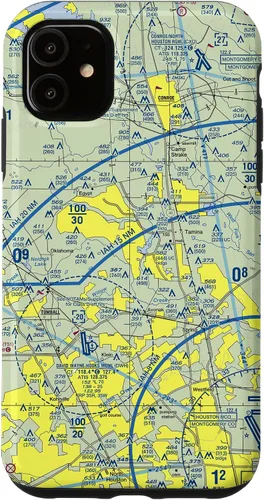 Vista 5 de Carta seccional VFR aeronáutica para iPhone 14 - Carcasa del noroeste de Houston, TX