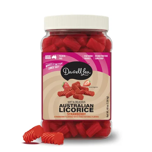 Vista 3 de Darrell Lea Regaliz australiano a granel, sin OMG, sin aceite de palma, sin jarabe de maíz de alta fructosa, caramelo de regaliz suave y masticable