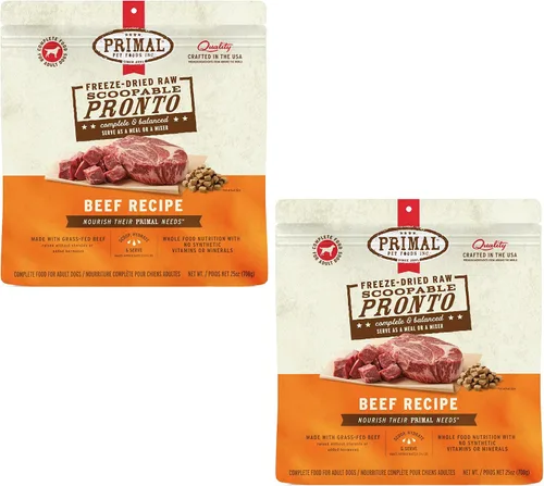 Vista 21 de Primal Comida para Perros Cachorro Liofilizada, Pronto Mini Nuggets; Sirva con Cuchara, Comida Completa y Equilibrada; También Use Como Tapa