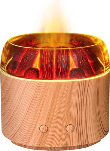 Vista 8 de Mini Difusor de Aire Bonfire, Difusor Ultrasónico de Aroma de Niebla Fría para Aceites Esenciales, Humidificador de Niebla de Fuego con Brillo LED