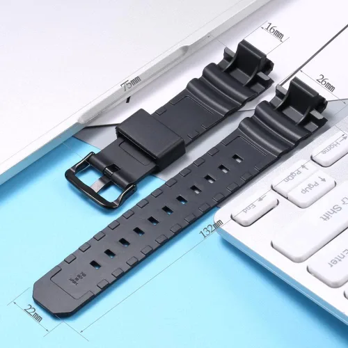 Vista 3 de Correa de resina adecuada para Caiso G-shock AWG-M100 AW590/591 resistente solar impermeable reloj deportivo accesorios de banda de repuesto