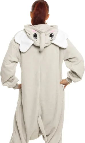 Vista 4 de FUNZIEZ! - Disfraz de Halloween para adultos, de animales y criaturas marinas, mameluco afelpado para cosplay, para mujeres y hombres
