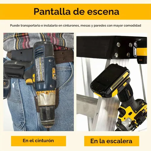 Vista 4 de Pinzas de cinturón de acero inoxidable 304 para Dewalt con tornillos, kit de clips de herramientas de taladro, kit de gancho de repuesto para Dewalt