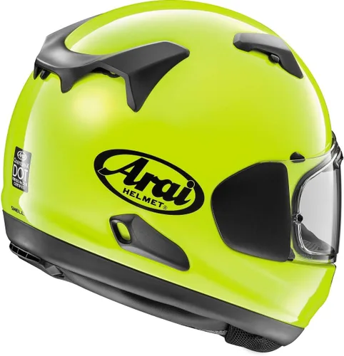 Vista 2 de ARAI 0101-15734 Quantum-X Casco - Amarillo fluorescente - XL Snell M2020D