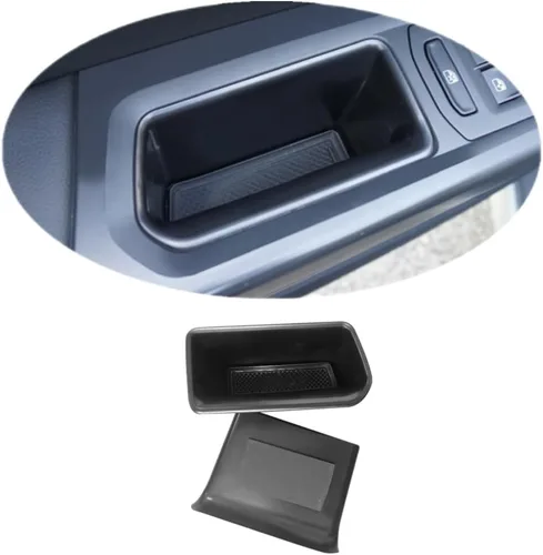 Vista 11 de Manija de bolsillo de almacenamiento lateral delantera, reposabrazos, contenedor de teléfono negro para Mercedes Benz Clase E E350 E400 E500 E63 AMG