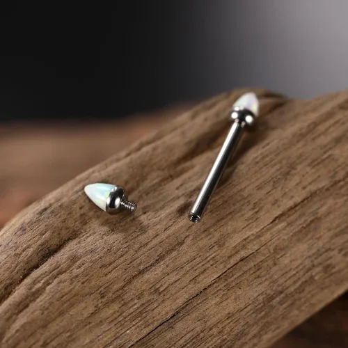 Vista 6 de GAGABODY Par de anillos para pezón G23 de titanio con rosca interna, 0.472in a 0.709in, barra recta para pezón para mujeres y hombres, joyería