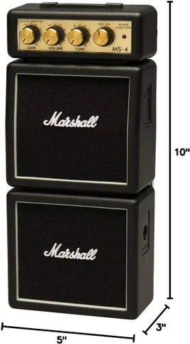 Vista 5 de Marshall MS4 Amplificador de Guitarra Mini Micro Full Stack con Batería