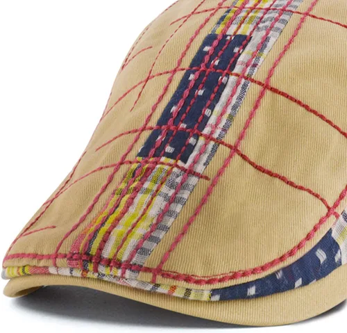 Vista 5 de M MOACC Sombrero de boina de algodón con hebilla de algodón ajustable Newsboy Sombreros Cabbie Gatsby Cap