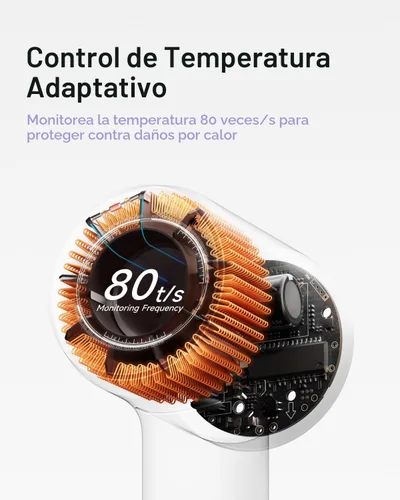 Vista 5 de Secador de Pelo Laifen SE 2, Secador de Pelo Iónico Negativo de 200 Millones con Modo Infantil y Motor Sin Escobillas de 108,000 RPM, Secador