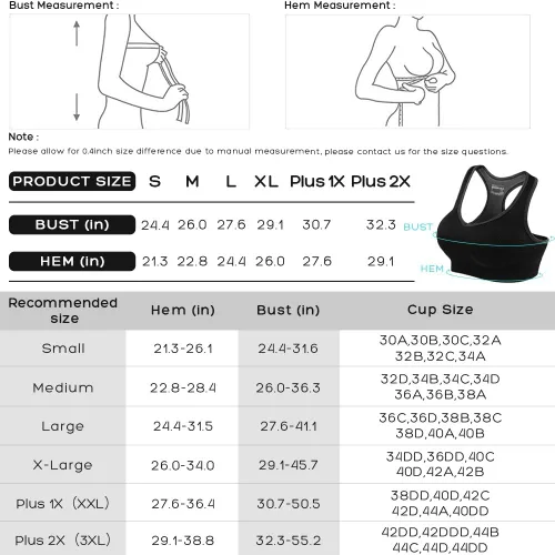 Vista 6 de FITTIN - Brasier deportivo con espalda cruzada para mujer soporte acolchado de alto impacto sin costuras para yoga gimnasio entrenamiento y Fitness