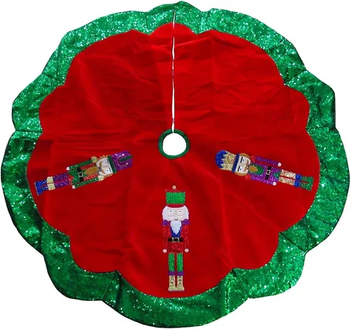 Vista 2 de Kurt S. Adler, Inc. TS0212 Kurt Adler 48" Velvet Nutcracker Treeskirt