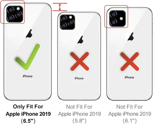 Vista 2 de Funda protectora para iPhone 11 Pro Max con tarjetero y ranura para tarjeta de crédito, color negro