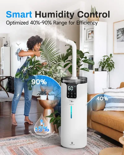 Vista 6 de Lacidoll Humidificador inteligente de 16 litros para habitación grande, humidificador para toda la casa para el hogar, 1500 pies cuadrados