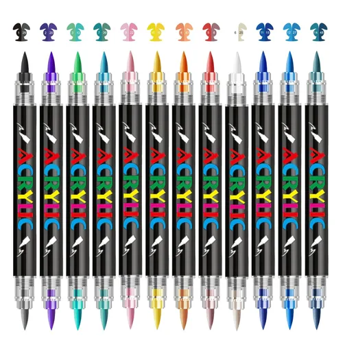 Vista 17 de IONSGAKO Juego de bolígrafos de arte de uñas de 12 colores, bolígrafos de esmalte de uñas, bolígrafo de dibujo de arte de uñas, secado rápido