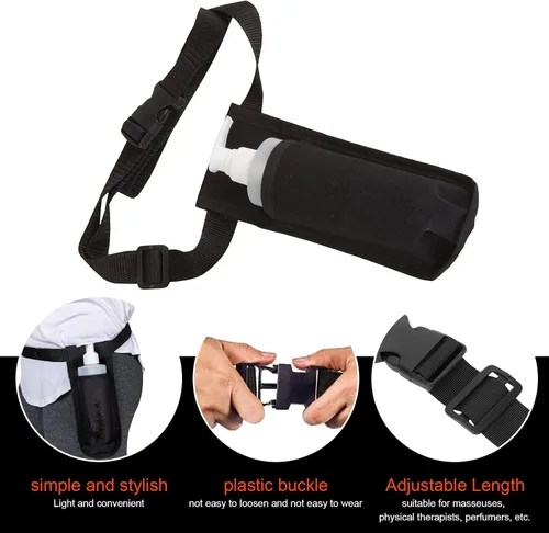Vista 3 de Funda para botella de masaje, funda para botella de masaje simple, longitud ajustable, portátil, para masajistas, perfumistas