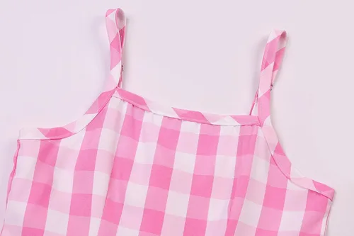 Vista 4 de Disfraz rosa para niñas, disfraz de película, cosplay, disfraz de cumpleaños, fiesta de Halloween