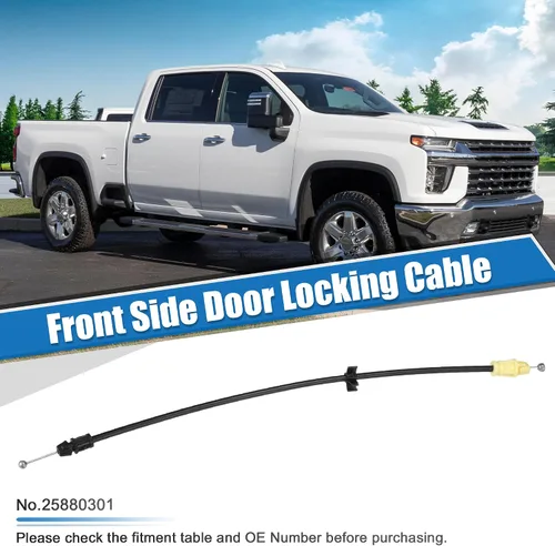 Vista 2 de uxcell Cable de bloqueo de puerta lateral delantera para Chevrolet Silverado para GMC Sierra Cable de pestillo de puerta reemplazar 25880301