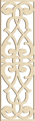 Vista 86 de 9 3/8"W x 24 3/8"H x 1/4"T Bellaire Decorativos Paneles de pared de madera calado, abedul