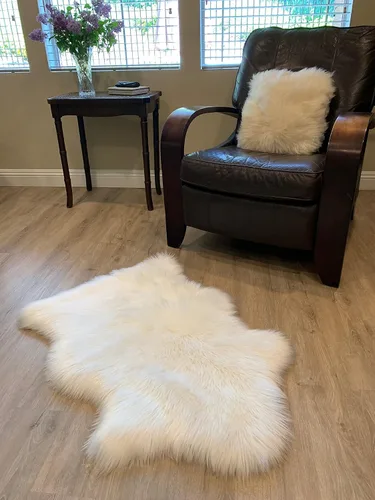 Vista 67 de LAMBZY Alfombra de pelo de oveja sintética, hipoalergénica, súper suave, sedosa para sala de estar, habitación de los niños, sofá