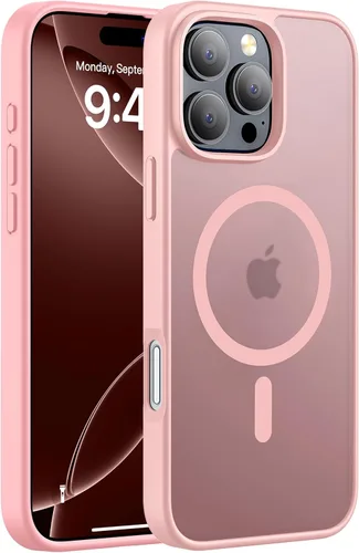 Vista 41 de Hualele - Funda magnética para iPhone 13 Pro, compatible con MagSafe, grado militar, a prueba de caídas, translúcida mate, parte trasera dura, borde