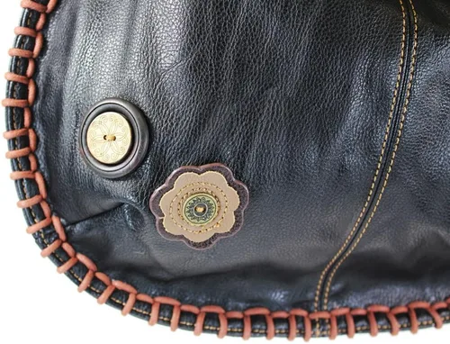 Vista 5 de CHALA Bolsos Bolso Chala Grande Convertible Crossbody o Hombro - NEGRO, Vaca