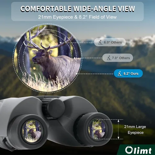 Vista 5 de Binoculares compactos de 8 x 25, pequeños y ligeros de mano, portátil, mini prisma BAK-4, lente ED de visión gran angular de 8.2°, óptica HD